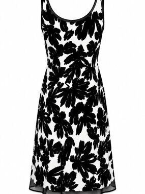 Cable & Gauge Black & White Floral Dress – Size 14